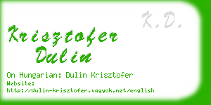 krisztofer dulin business card